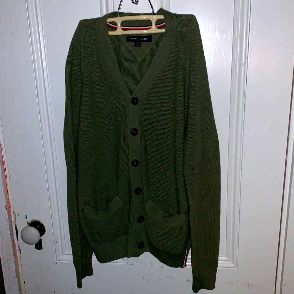 green Tommy Hilfiger sweater